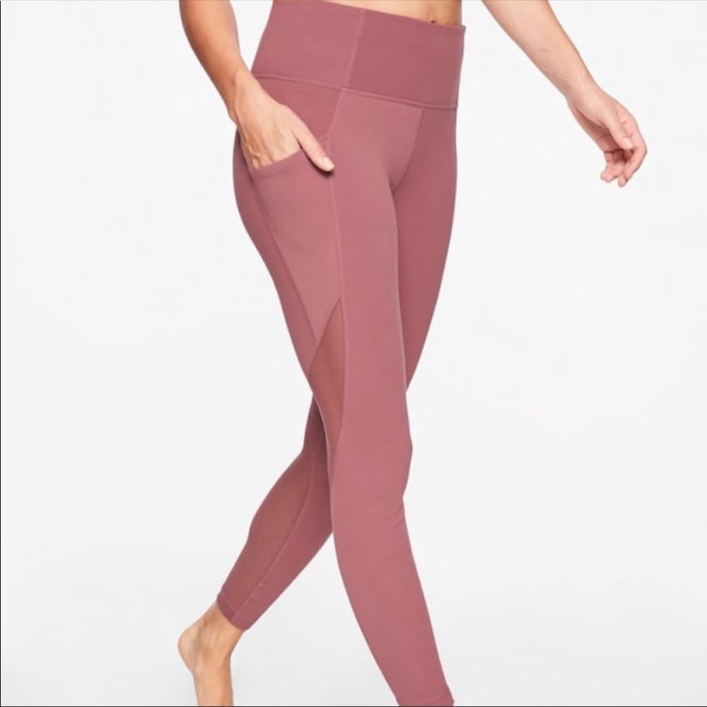 Athleta Salutation Stash Pocket Tight High Rise in crushed berry Leggings